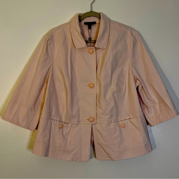Talbots | New pastel pink peplum lightweight jacket/blazer Women size 18W petite - Picture 9 of 9
